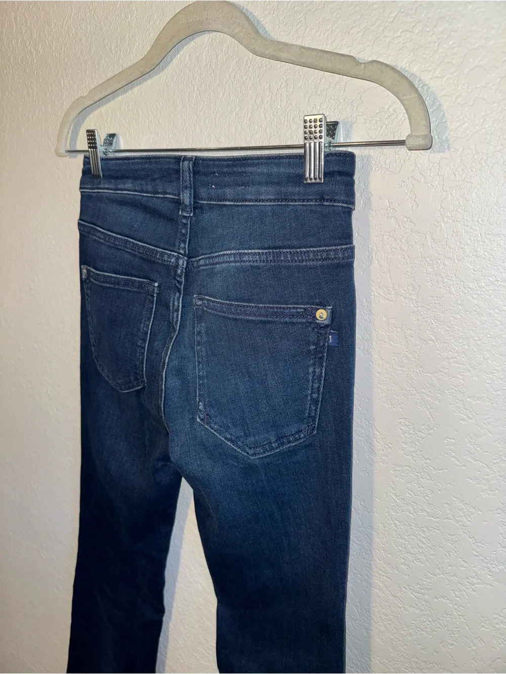 PILCRO Anthropologie The Demilune Bootcut Dark Wash High Rise Jeans Size 24 Tall
